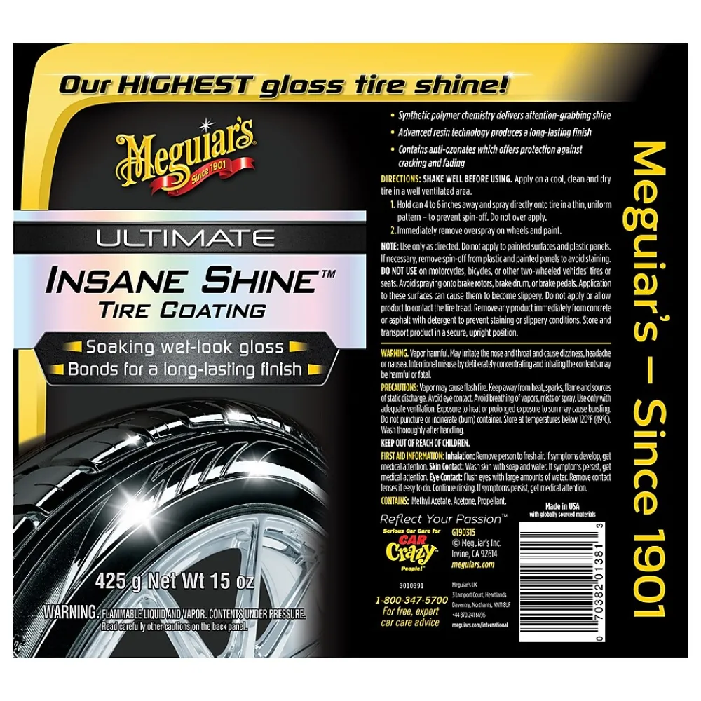Meguiar's Ultimate Insane Shine Tire Coating, 15 oz. (G190315)<3M Discount