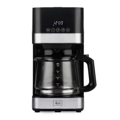 Melitta Aroma Tocco 10-Cup Automatic Drip Coffee Maker, Black/Stainless Steel (MCM009PULBK0)