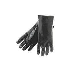 MCR Safety Memphis Glove® Rough Finish Dipped Gloves, PVC, Large, Black, 12 Pairs