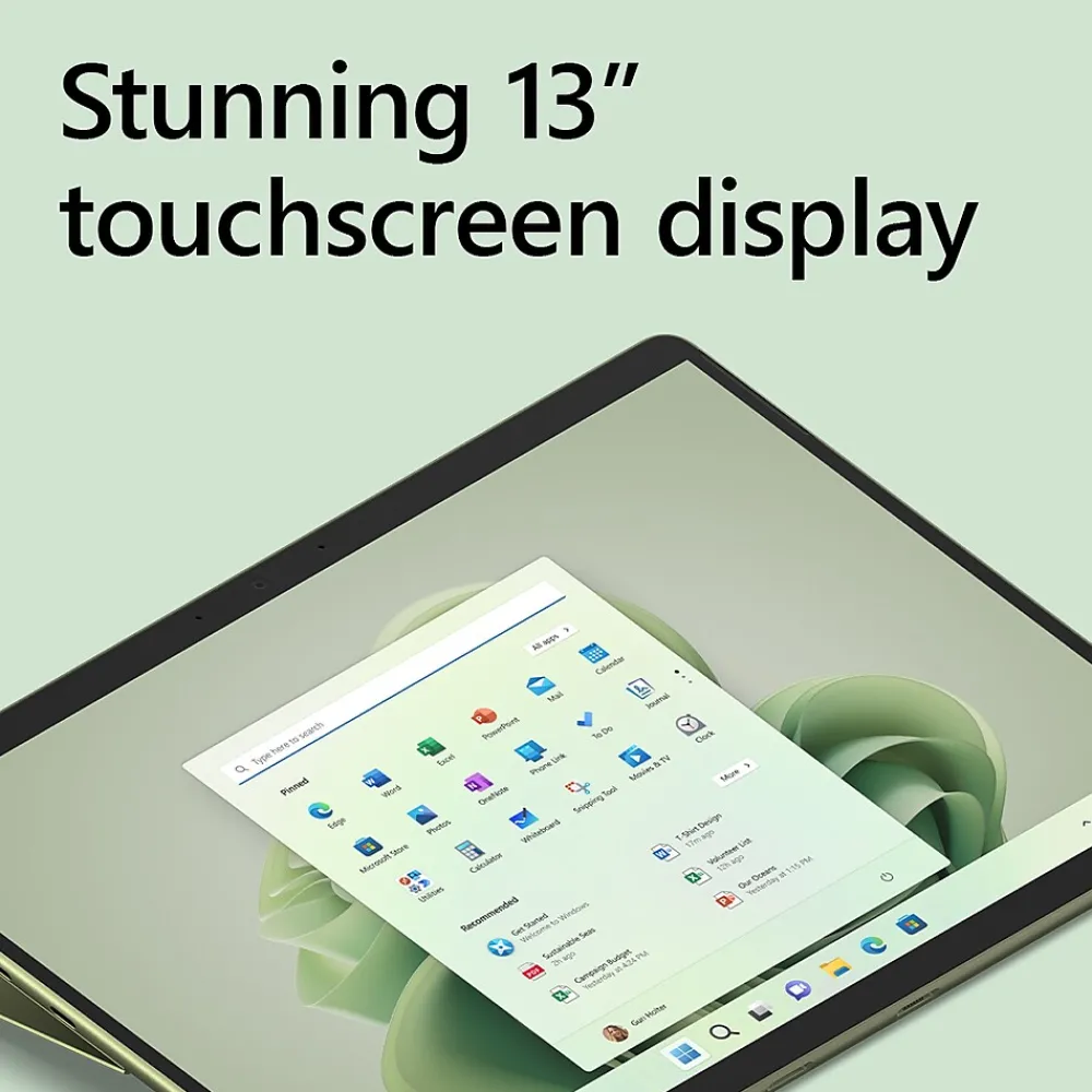 Surface Pro 9 13" Tablet, Intel Core i5-1235U Evo, 8GB Memory, WiFi, 256GB SSD, Windows 11 Home, Forest (QEZ-00052)<Microsoft