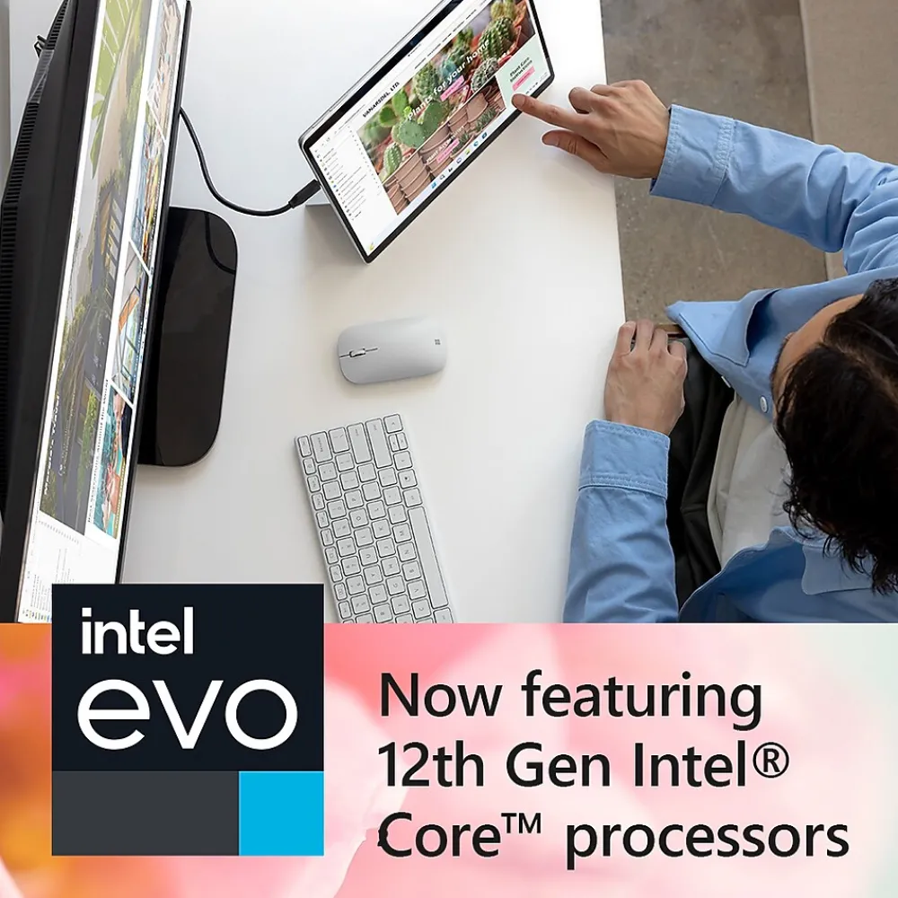 Surface Pro 9 13" Tablet, Intel Core i5-1235U Evo, 8GB Memory, WiFi, 256GB SSD, Windows 11 Home, Platinum (QEZ-00001)<Microsoft Outlet