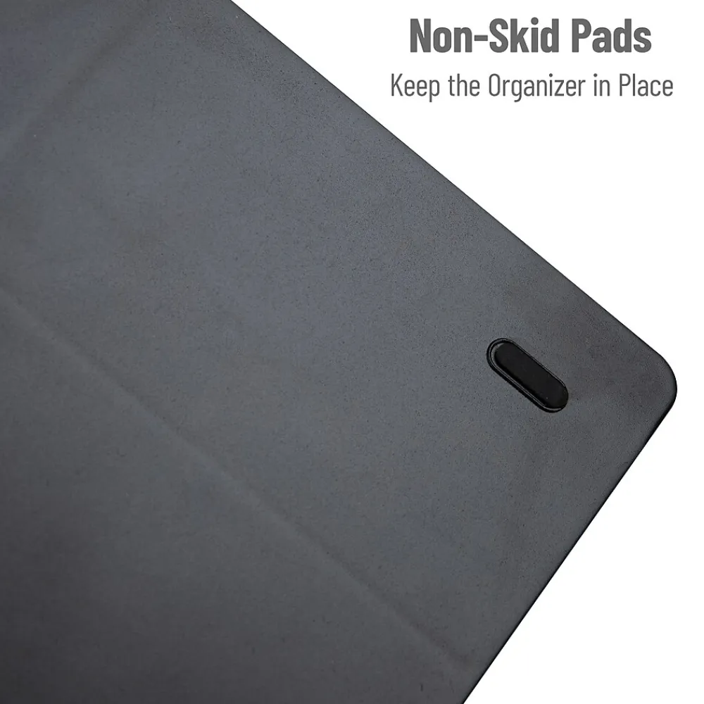 Mind Reader 11 Compartment Plastic Condiments Countertop Organizer, Black (COMORG-BLK)