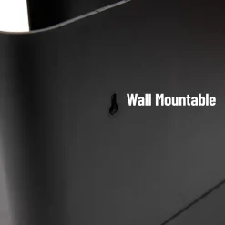 Mind Reader 6 Compartment 2-Tier Cup and Condiment Countertop Organizer, Black (UPRIGHT6-BLK)