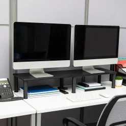 New Mind Reader Adjustable Dual Monitor Stand, Black (DUBMO-BLK)