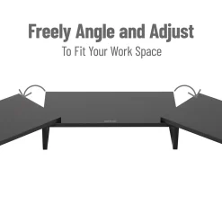Hot Mind Reader Adjustable Dual Monitor Stand Desktop Organizer, Black (MDFMOND-BLK)