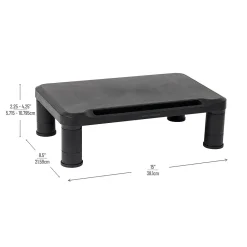 Discount Mind Reader Adjustable Monitor Stand, Black, 2/Pack (2SMPLMON-BLK)