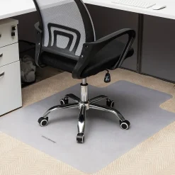 Chair Mats*Mind Reader Carpet Chair Mat with Lip, 36" x 48'', Low-Pile, Clear, Set of 2 (2OFFCMAT-CLR)