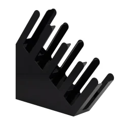 Mind Reader 4-Compartment Acrylic Cup and Lid Dispenser Coffee Countertop Organizer, Black (4ACUPHOLD-BLK)