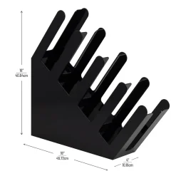Mind Reader 4-Compartment Acrylic Cup and Lid Dispenser Coffee Countertop Organizer, Black (4ACUPHOLD-BLK)