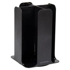 Mind Reader 4-Compartment Cup and Lid Carousel Coffee Countertop Organizer, Black (CDISP-BLK)