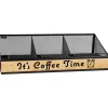 Mind Reader 3-Compartment Metal Serving Coffee Station, Black (COFFEETIME-BLK)