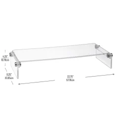 Online Mind Reader Desktop Organizer Riser Monitor Stand, Clear (ACRMON-CLR)