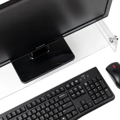 Online Mind Reader Desktop Organizer Riser Monitor Stand, Clear (ACRMON-CLR)