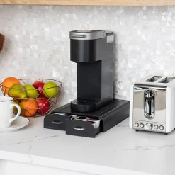 Mind Reader 2-Drawer Single Serve Coffee Pod Drawer Keurig Mini Compatible, 24 Pod Capacity, Black (TRY2DR-BLK)