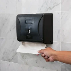 Folded Paper Towel Dispenser, Black (PTWIDE-BLK)<Mind Reader Online