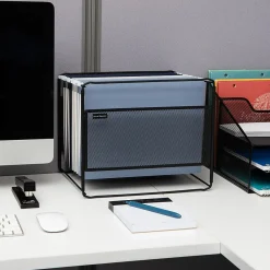 File Storage|Mind Reader Hanging File Folder Organizer, Black (BOXFILE-BLK)