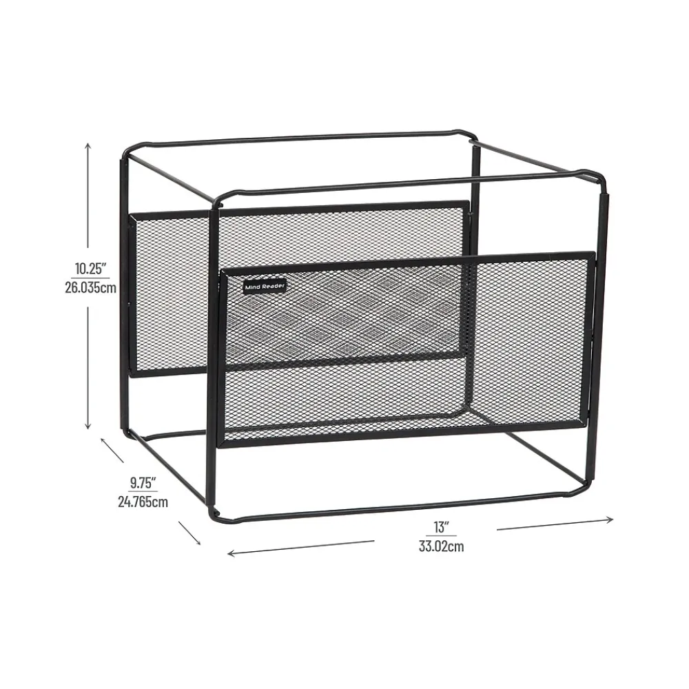 File Storage|Mind Reader Hanging File Folder Organizer, Black (BOXFILE-BLK)