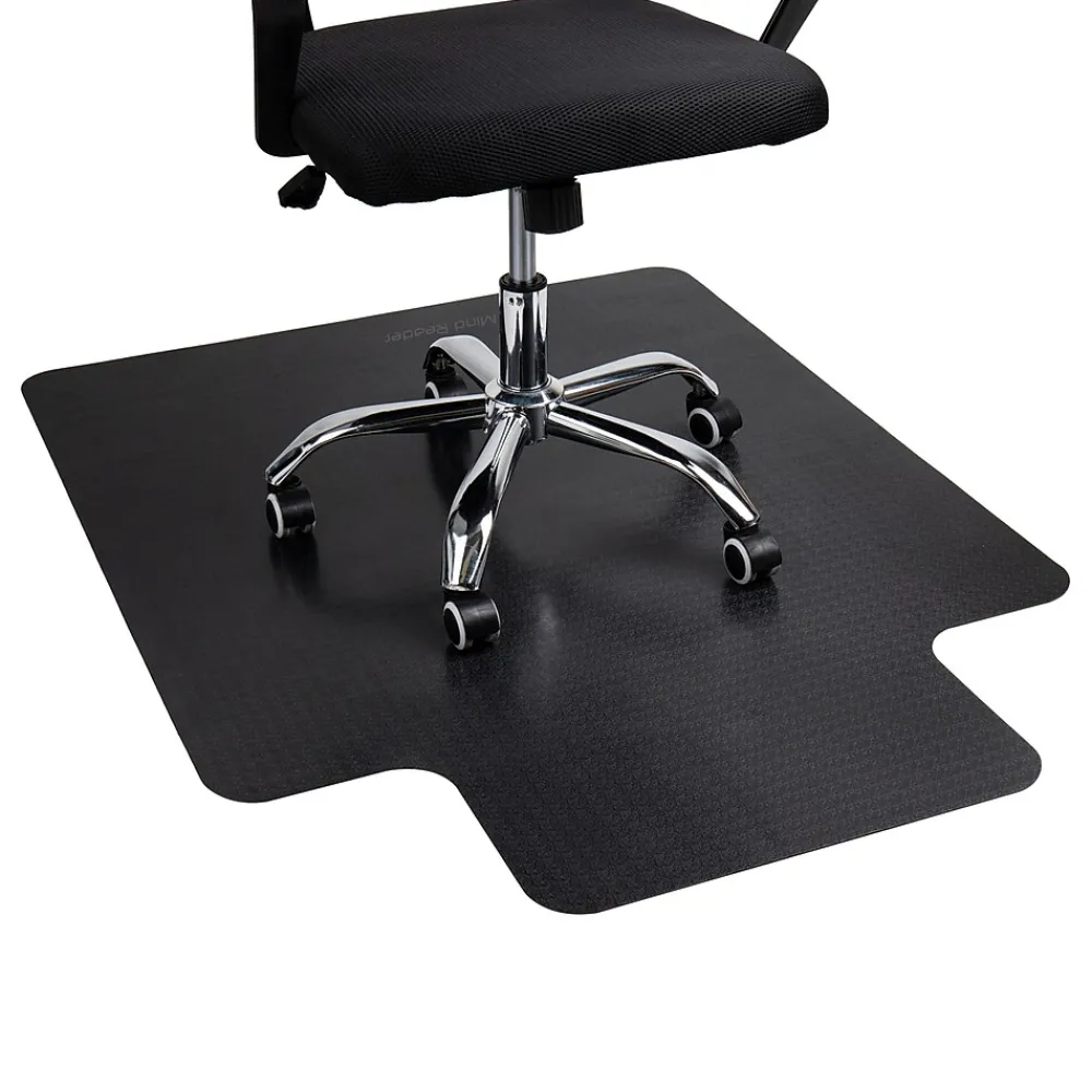 Chair Mats*Mind Reader Hard Floor Chair Mat with Lip, 36" x 48'', Black (OFFCMAT-BLK)