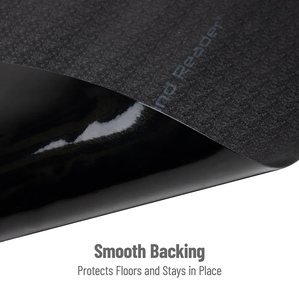 Chair Mats*Mind Reader Hard Floor Chair Mat with Lip, 36" x 48'', Black (OFFCMAT-BLK)