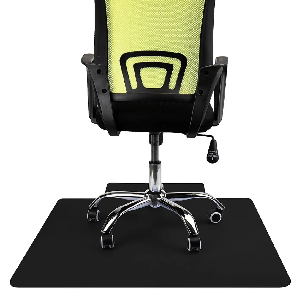 Chair Mats*Mind Reader Hard Floor Chair Mat with Lip, 36" x 48'', Black (OFFCMAT-BLK)