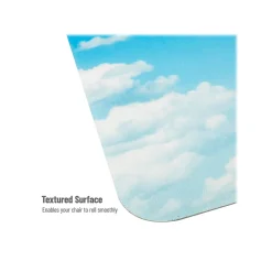 Chair Mats*Mind Reader Hard Floor Chair Mat with Lip, 47" x 35", Blue, Polycarbonate (SKYMAT-ASST)