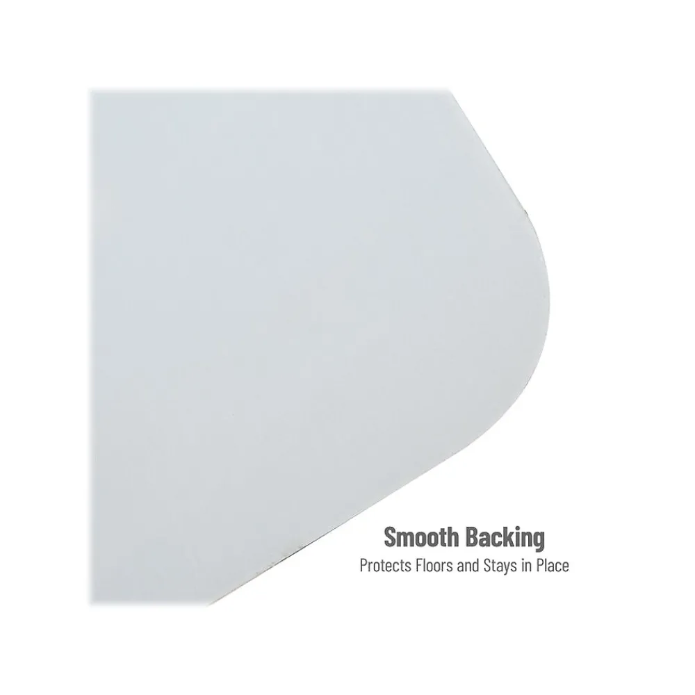 Chair Mats*Mind Reader Hard Floor Chair Mat with Lip, 47" x 35", Blue, Polycarbonate (SKYMAT-ASST)