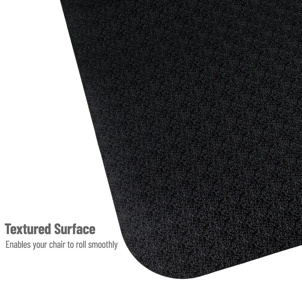Chair Mats*Mind Reader Hard Floor Chair Mat with Lip, 36" x 48'',Set of 2, Black (2OFFCMAT-BLK)