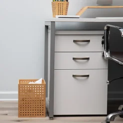 Lattice Collection Bamboo Wastepaper Basket Set, 1.9 and 2.6 Gallon, Brown (2LATGARB-BRN)<Mind Reader Outlet