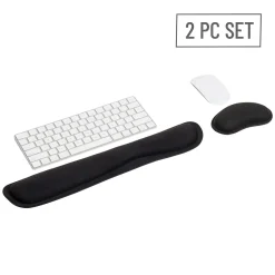 Mind Reader Memory Foam Gaming Ergonomic Keyboard and Mouse Wrist Rest Set, Black (WRESTGEL-BLK)