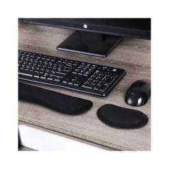 Online Mind Reader Memory Foam Gaming Ergonomic Keyboard and Mouse Wrist Rest Set, Black, 3/Pack (3WRESTGEL-BLK)