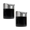 Metal Countertop Trash Can with Swivel Lid, 0.40 Gallon, Black, 2/Set (2GARBASK-BLK)<Mind Reader Sale
