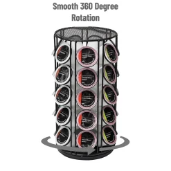 Mind Reader Metal Single Serve Coffee Pod Carousel, 35 Pod Capacity, Black (METCAR35-BLK)