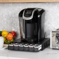 Mind Reader Metal Single Serve Coffee Pod Drawer, 36 Pod Capacity, Black (MTRAY-BLK)