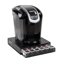 Mind Reader Metal Single Serve Coffee Pod Drawer, 36 Pod Capacity, Black (MTRAY-BLK)