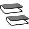 Mind Reader Monitor Stand and Ventilated Desktop Organizer, Black, 2/Pack (2CHORDMON-BLK)