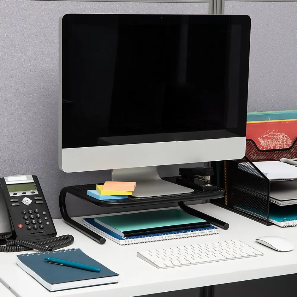 Hot Mind Reader Monitor Stand and Ventilated Laptop Riser, Black (METMONST-BLK)