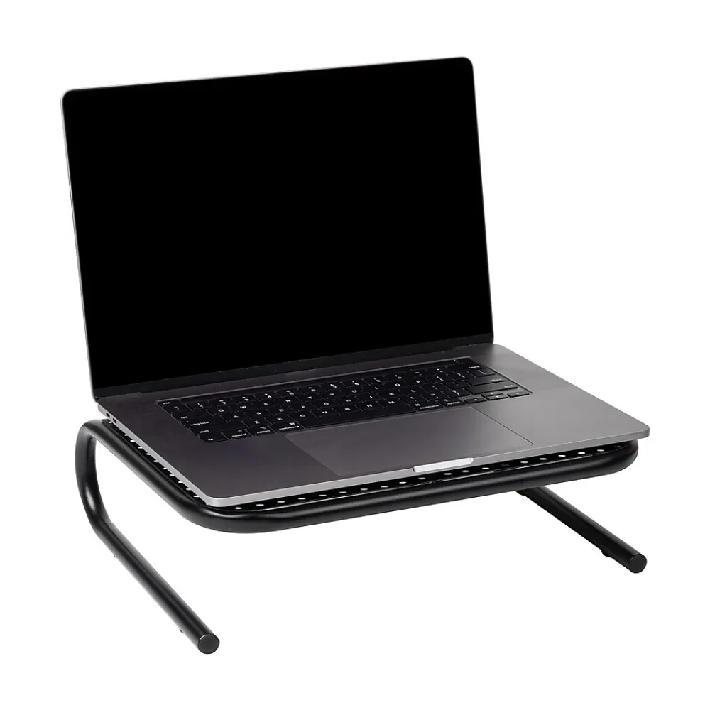 Hot Mind Reader Monitor Stand and Ventilated Laptop Riser, Black (METMONST-BLK)