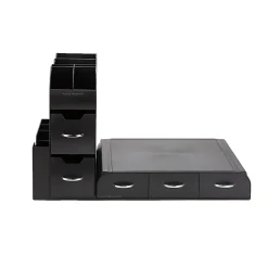Mind Reader Plastic Coffee Pod Drawer 14 Compartment Condiment Organizer Set, 36 Pod Capacity, Black (CMB02-BLK)