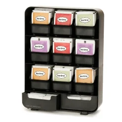 Mind Reader Plastic 11-Drawer Tea Bag Organizer, Black (TBORG-BLK)