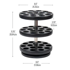 Mind Reader Plastic 3-Tier Single Serve Pod Carousel, 45 Pod Capacity, Black (PODSUS45-BLK)