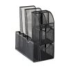 Mind Reader 3-Tier 11-Compartment Metal Cup and Condiment Countertop Organizer, Black (MESHCAD-BLK)