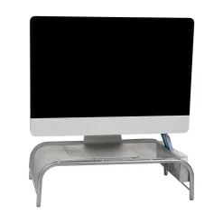 Sale Mind Reader Ventilated Monitor Stand with Side Storage, (MESHM-SIL) Silver