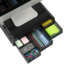 Clearance Mind Reader Ventilated Monitor Stand, Metal, Black (MONMESH-BLK)