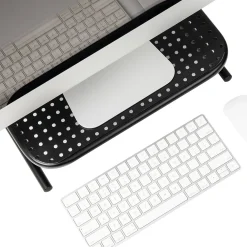 Clearance Mind Reader Ventilated Monitor Stand, Holds up to 44 lbs., Metal, , 2/Pack (2METMONST-BLK) Black