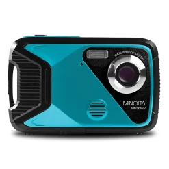 MINOLTA 21 MP 1080p Digital Waterproof Camera, 4x Digital Zoom, Teal (MN30WP-TL)
