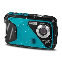 MINOLTA 21 MP 1080p Digital Waterproof Camera, 4x Digital Zoom, Teal (MN30WP-TL)