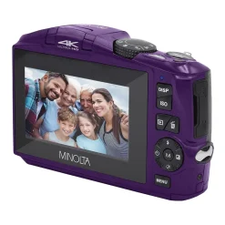 MINOLTA 48 MP/4K Ultra HD Digital Camera with 16x Digital Zoom, Purple (MND50-P)