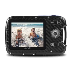 MINOLTA 21 MP/1080p Waterproof Digital Camera with 4x Digital Zoom, Blue (MN30WP-BL)