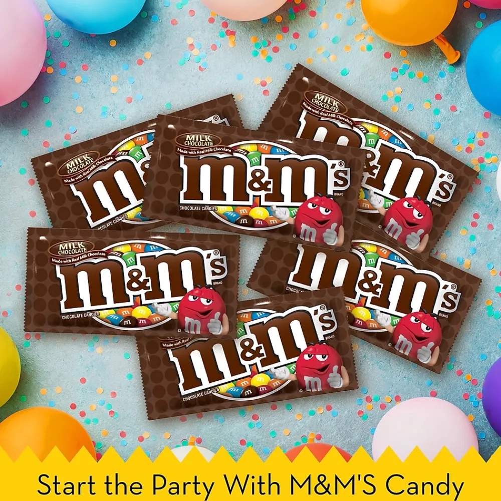 M&M's Milk Chocolate Pieces, 1.69 oz., 36/Box (MMM49990)