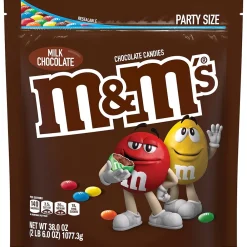 M&M's Party Size Milk Chocolate Candy Pieces, 38 oz. (MMM55114)